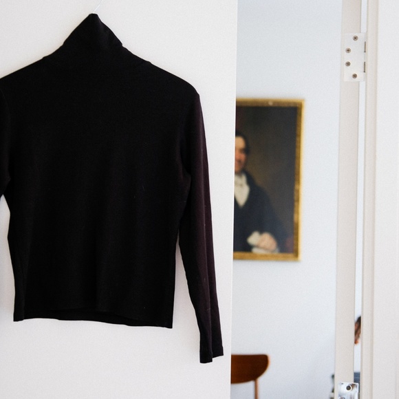 100% Cotton Black Turtleneck - Picture 2 of 3